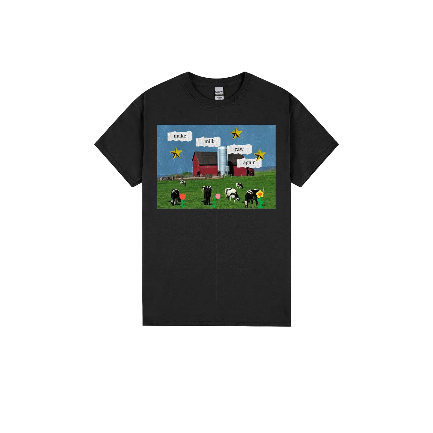 Black front flat lay