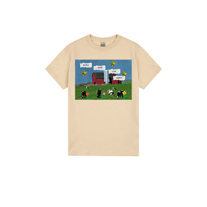 Sand front flat lay