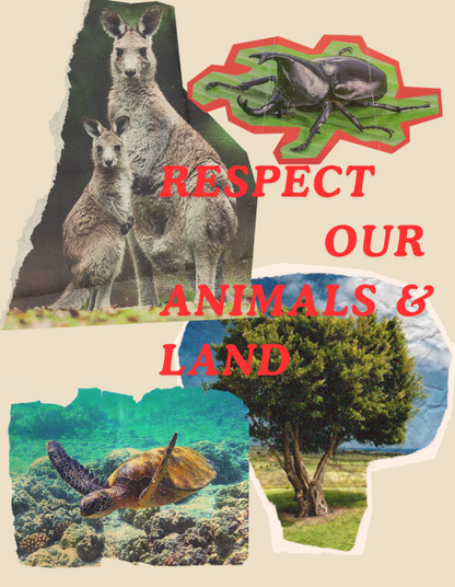 Respect Australia’s Nature: Kangaroo & Turtle